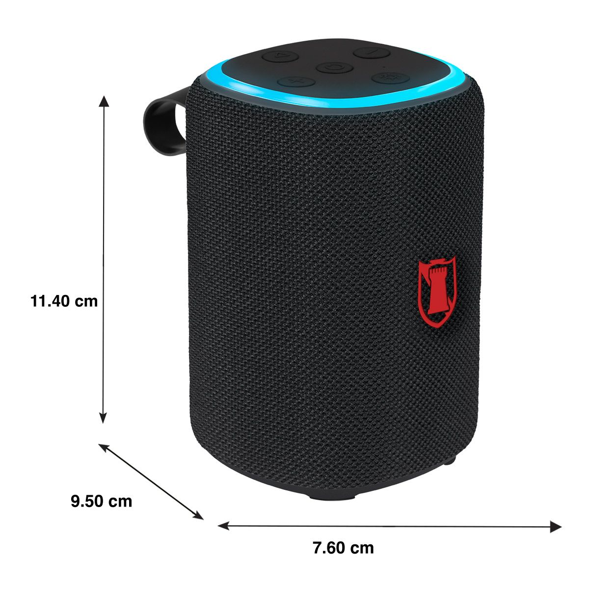 Bocina portátil recargable con reproductor FM Negro con Radio FM